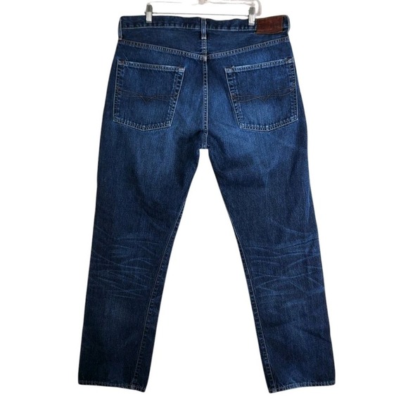 COPY Polo Ralph Lauren Cortland Blue Jean Men 36x32 Distressed Wide Leg (38x31.5 - Picture 12 of 13